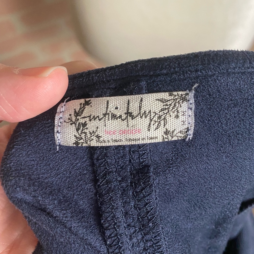 Intimately Free People Running Wild Navy Suede Dress M - Picture 7 of 8